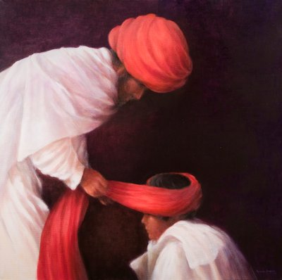 Tying a Turban by Lincoln Seligman